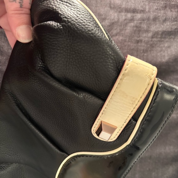 L.A.M.B black and white leather vintage clutch - Picture 7 of 15